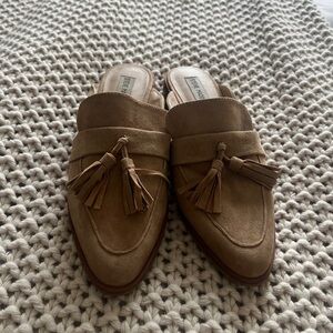Steve Madden Women's Brown Suede Mules with Tassels